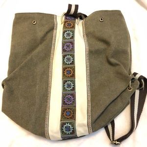 Brand new never used lined canvas backpack